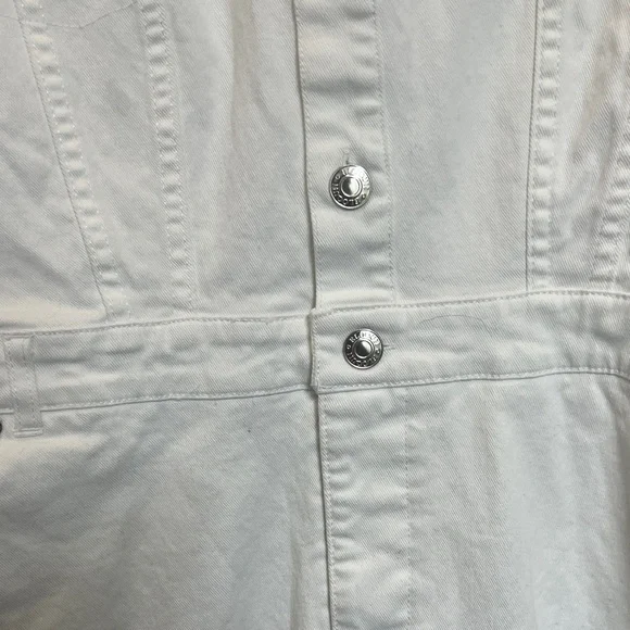 Eloquii women’s dress Sz 18 Oversized Denim Midi white baddie - Picture 6 of 12